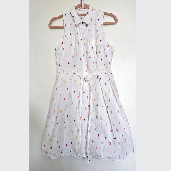 HD in Paris Paleta Popsicle A-Line Sleeveless Button Up Shirt Dress 0 2 XS - Picture 1 of 15
